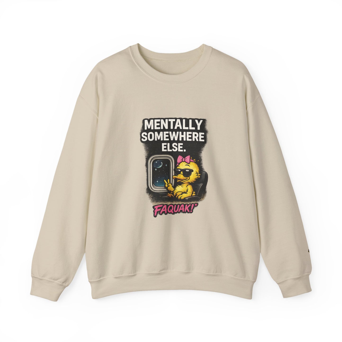 I Don’t Trip I Glide Crewneck Sweatshirt — Cute Skate Duck Graphic