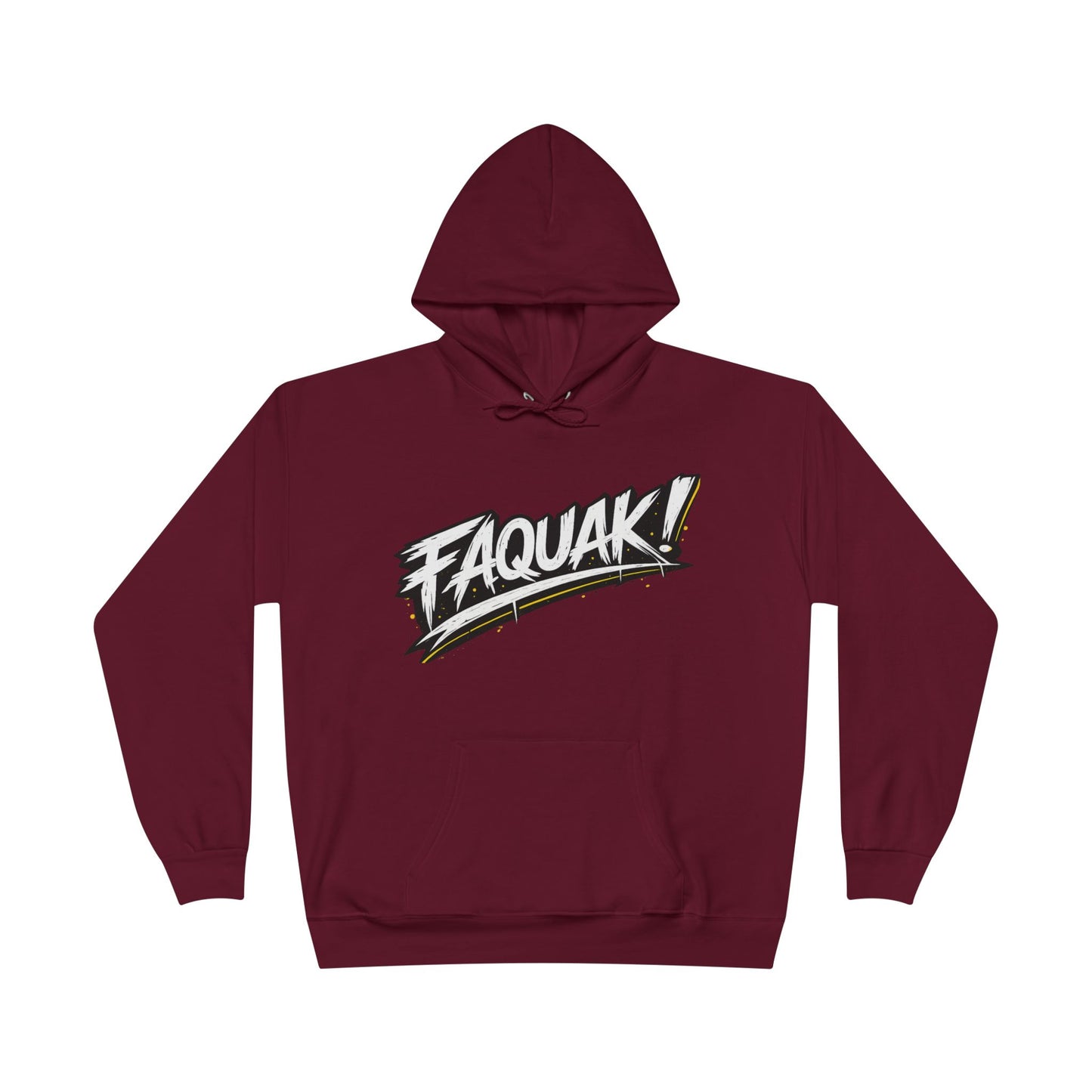 Faquak Graphic Hoodie – "Keep Living It, Keep Faquaking" Streetwear Pullover