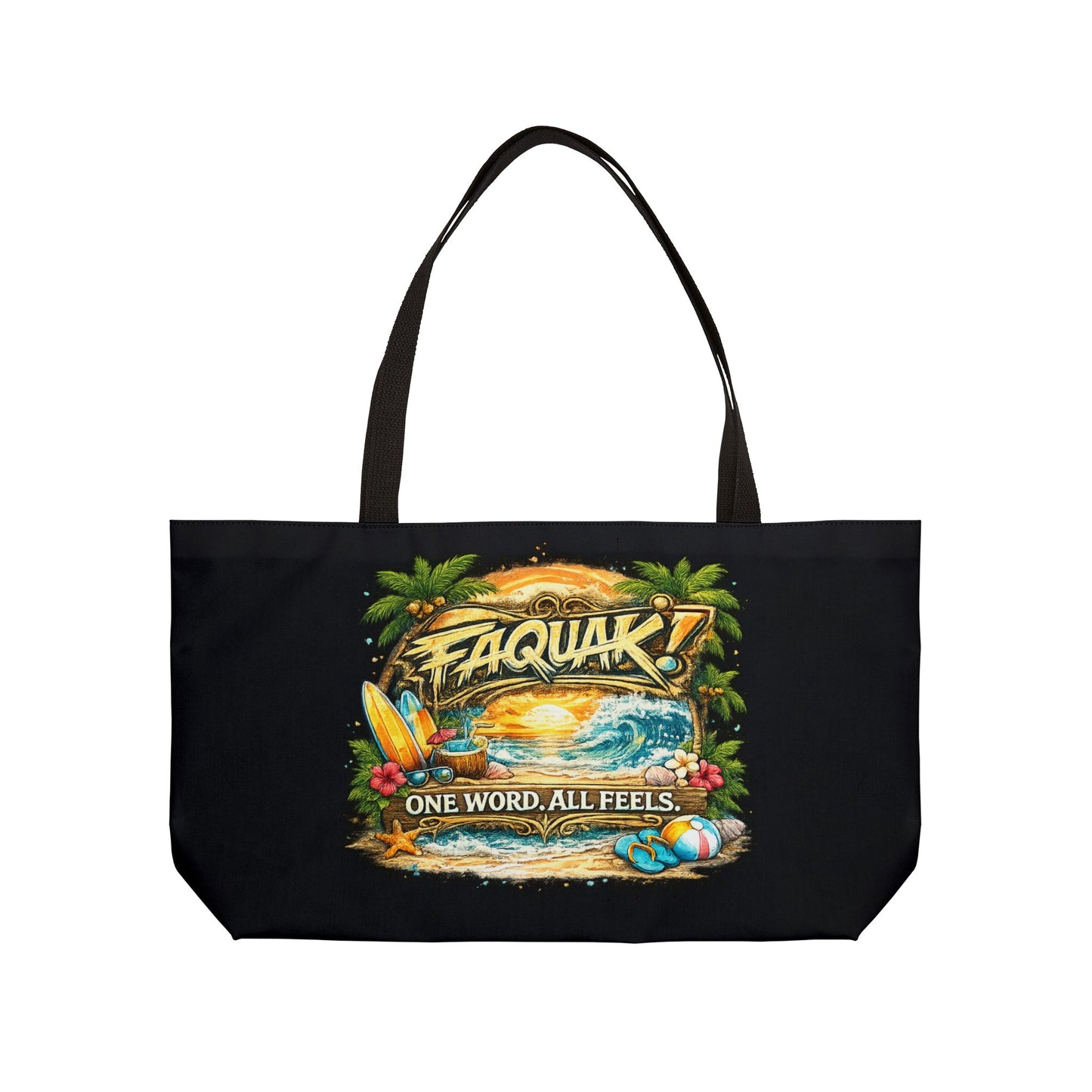 Weekender Tote Bag — “Weekend Forecast: 100% Chance of Doing Nothing” Beach Vacation Tote