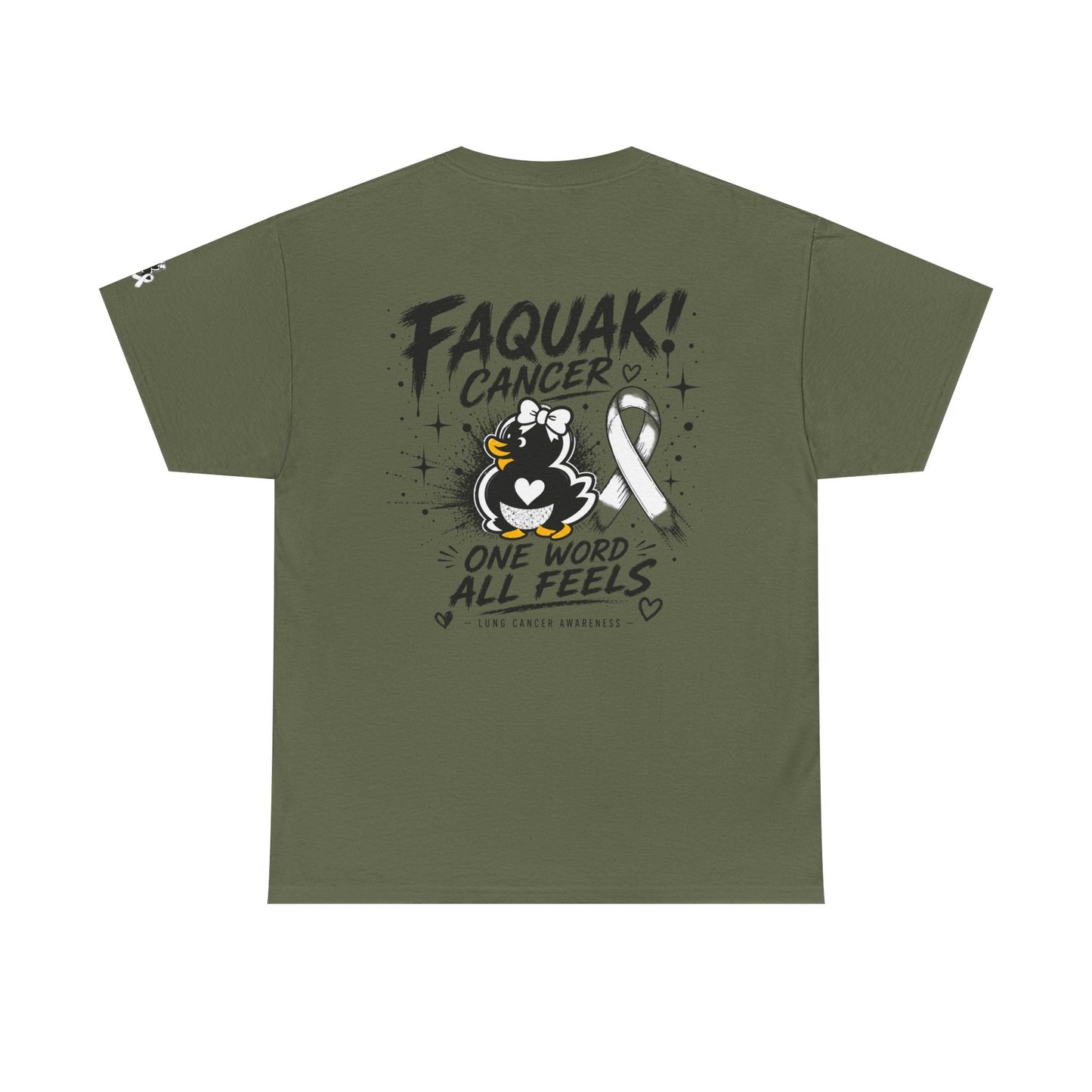 Heavy Cotton Tee.  Lung Cancer Awareness.