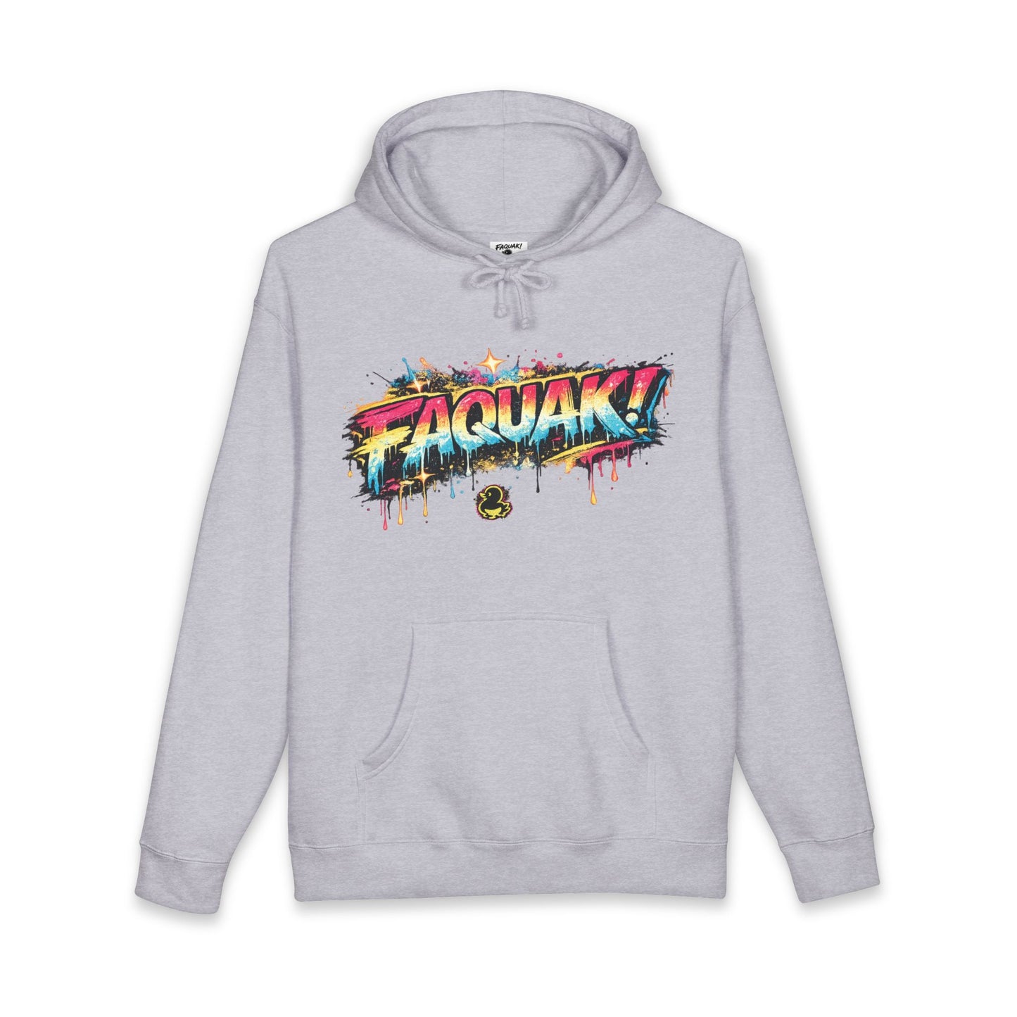 Graffiti "ZAQUAK!" Hoodie - Colorful Streetwear Pullover