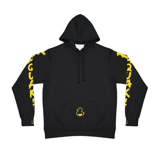 Black Athletic Hoodie — FAQUAK! Rubber Duck Graphic Pullover