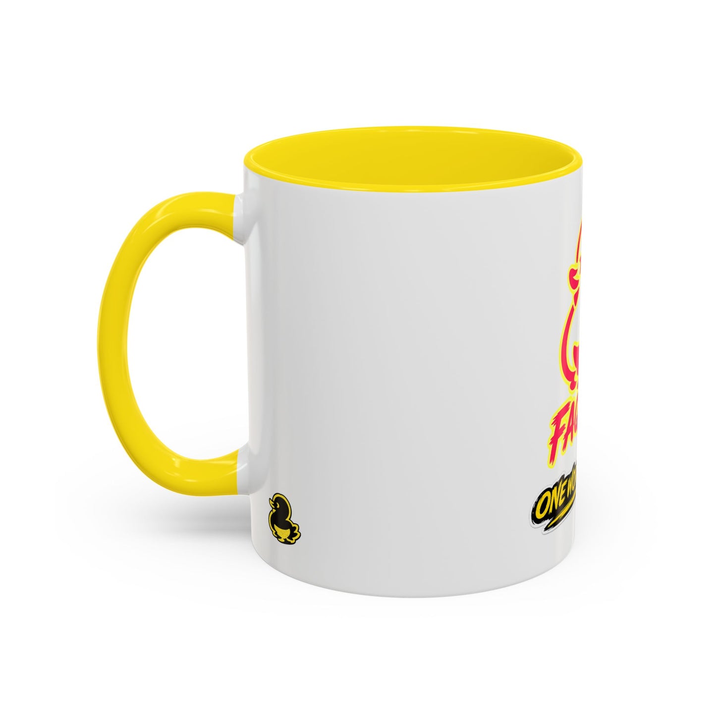 Faquak! Duck Graphic Coffee Mug — Funny One Word All Feels Accent Mug