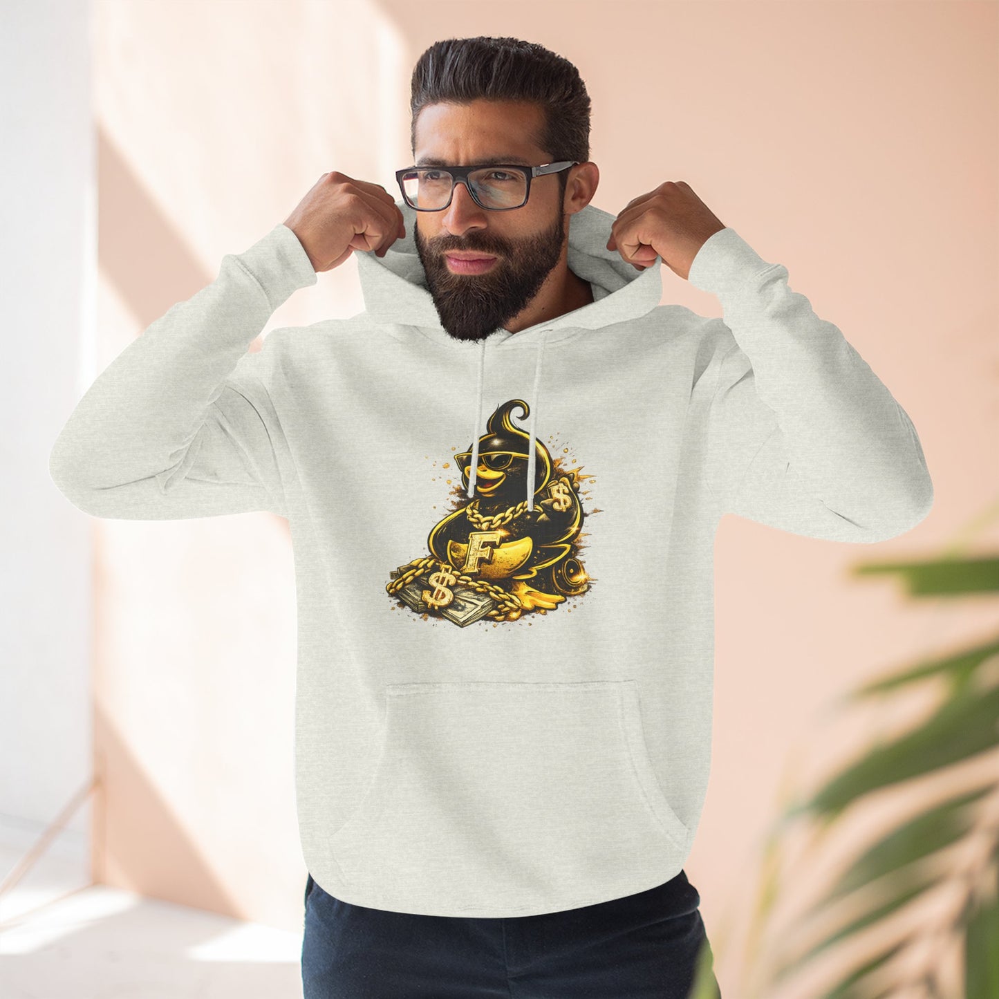 Three-Panel Fleece Hoodie