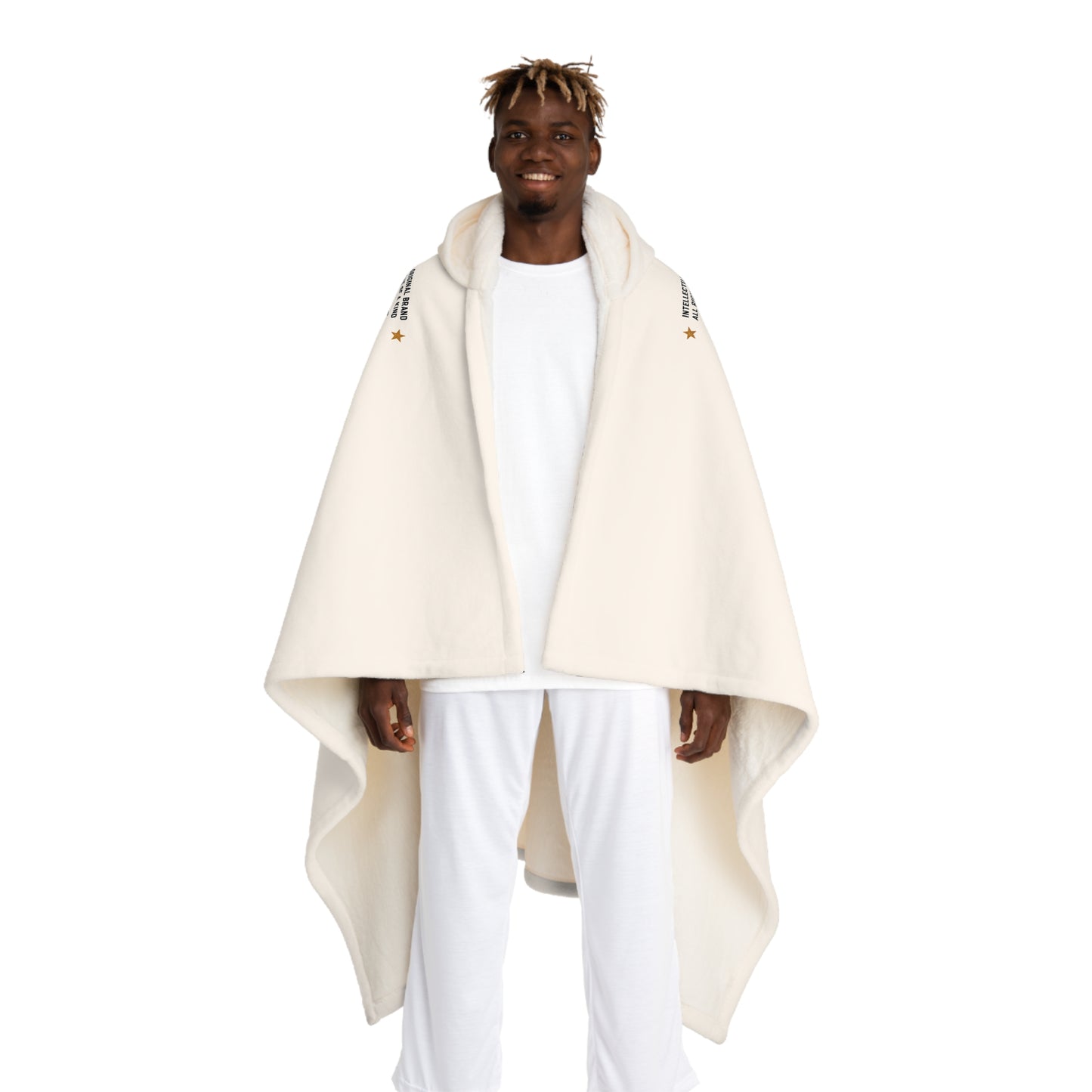 Hooded Sherpa Blanket – Cozy Fleece Cape with Plush Lining
