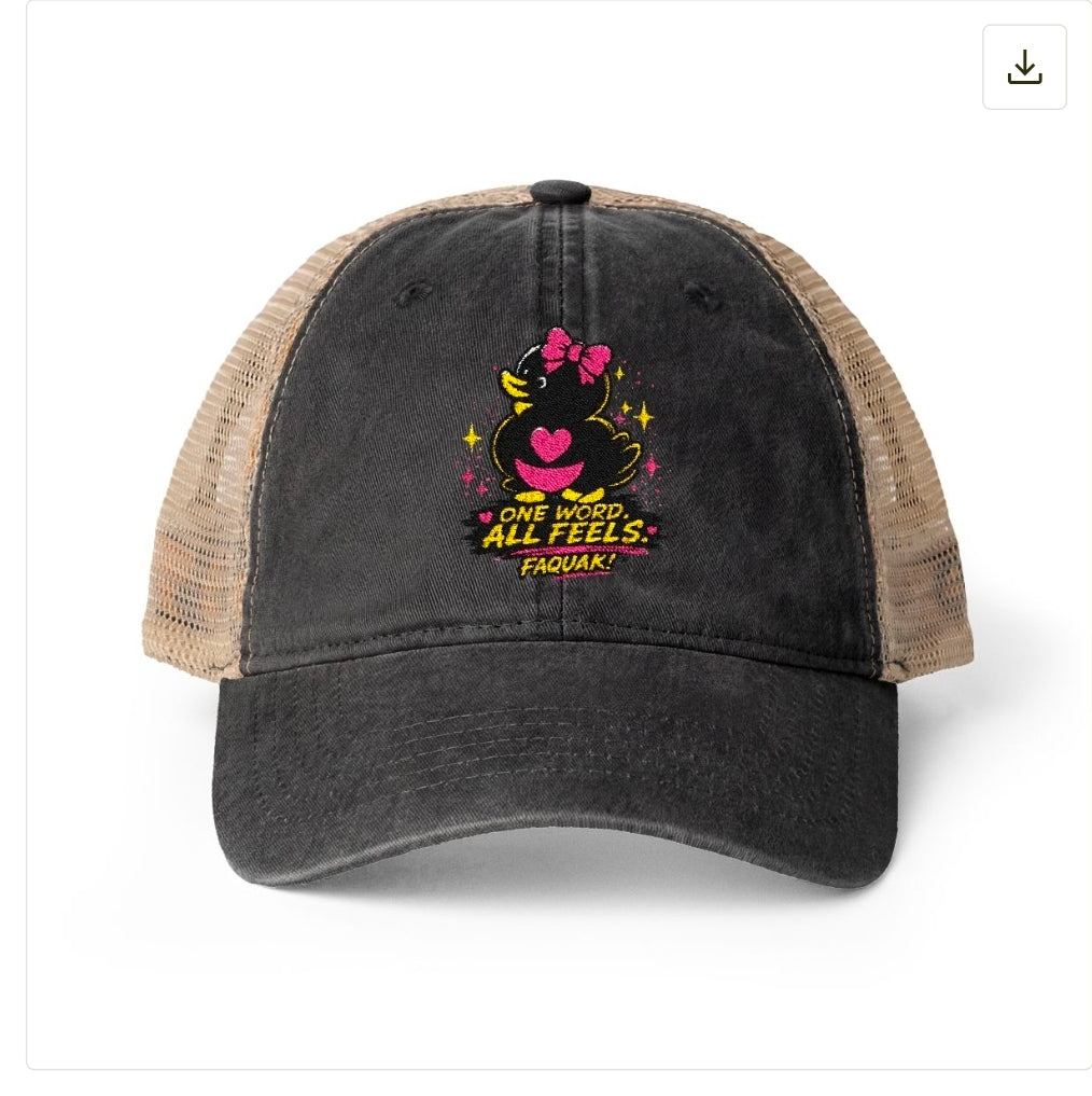 Faquak! Women's Washed Mesh-Back Cap
