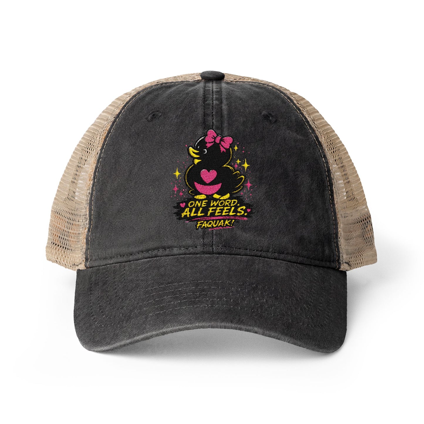 Faquak! Women's Washed Mesh-Back Cap