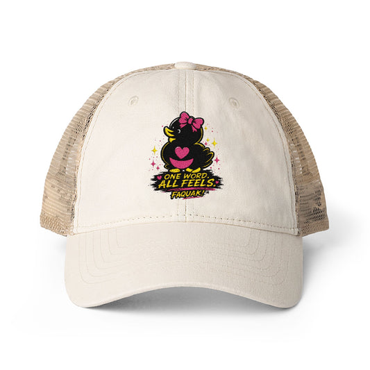 Faquak! Women's Washed Mesh-Back Cap
