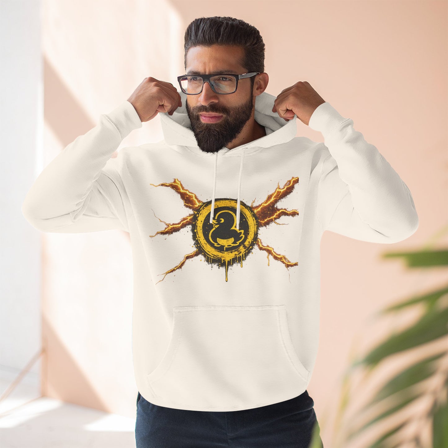 Three-Panel Fleece Hoodie