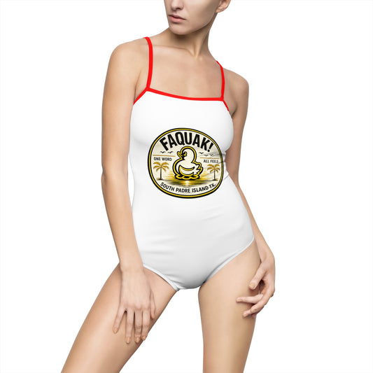 One-piece Swimsuit — Faquaki Duck Crest Beachwear