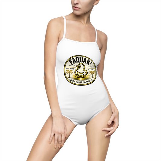 One-piece Swimsuit — Faquaki Duck Crest Beachwear
