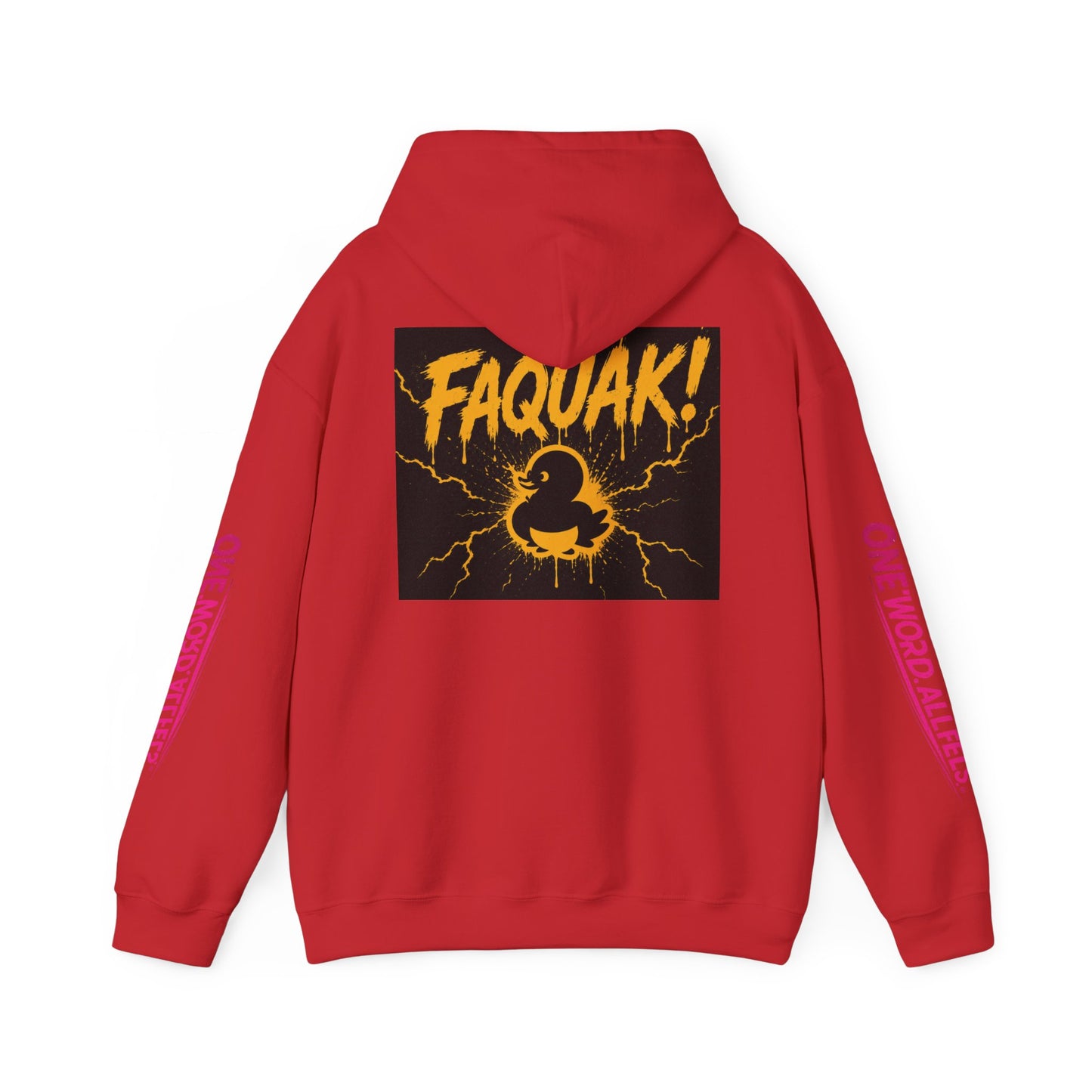 Duck Graphic Hoodie — “FAQUAK!” One Word All Feels Streetwear Hoodie