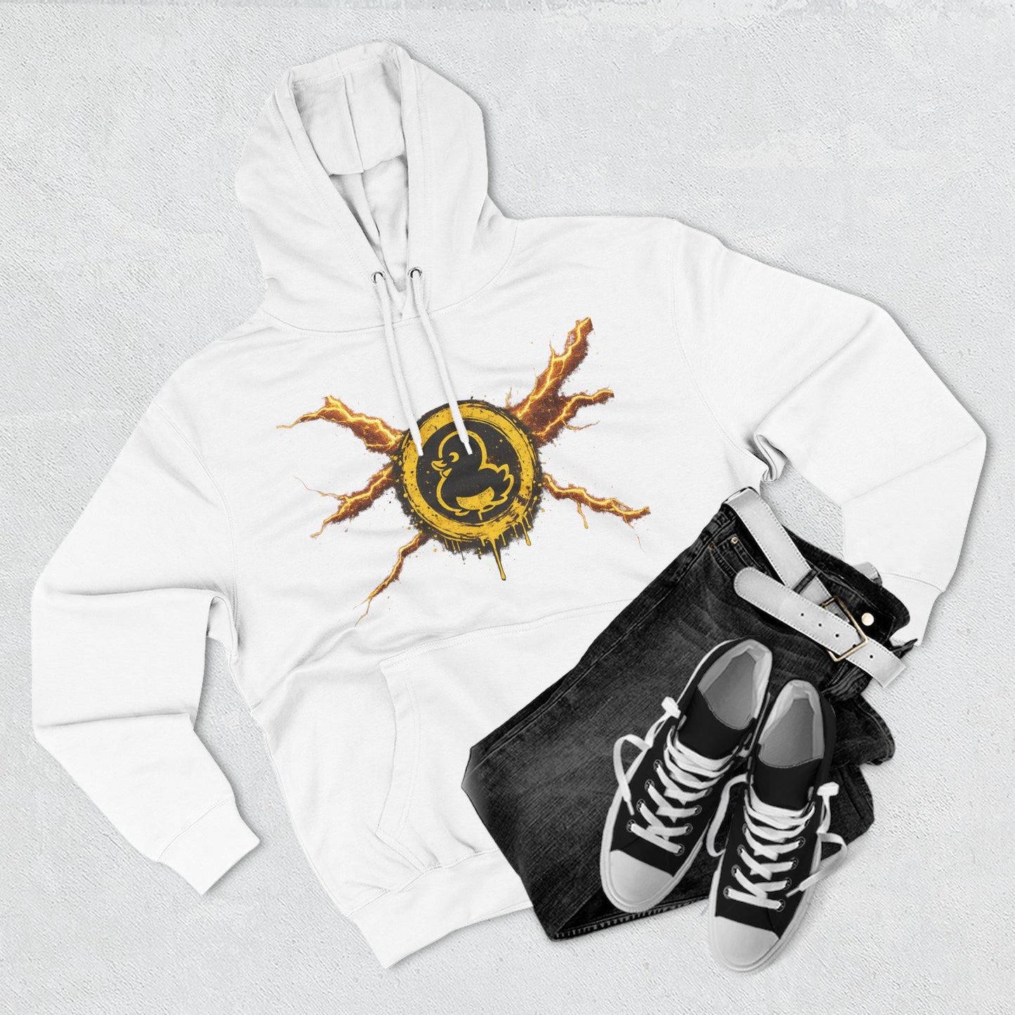Three-Panel Fleece Hoodie