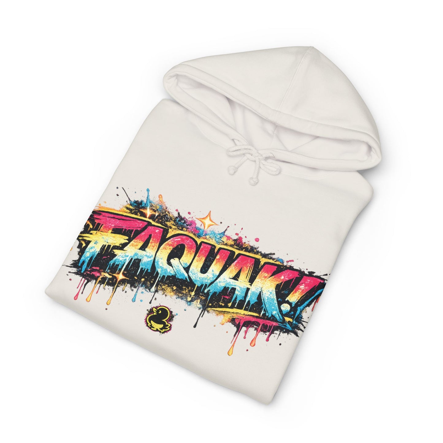 Graffiti "ZAQUAK!" Hoodie - Colorful Streetwear Pullover