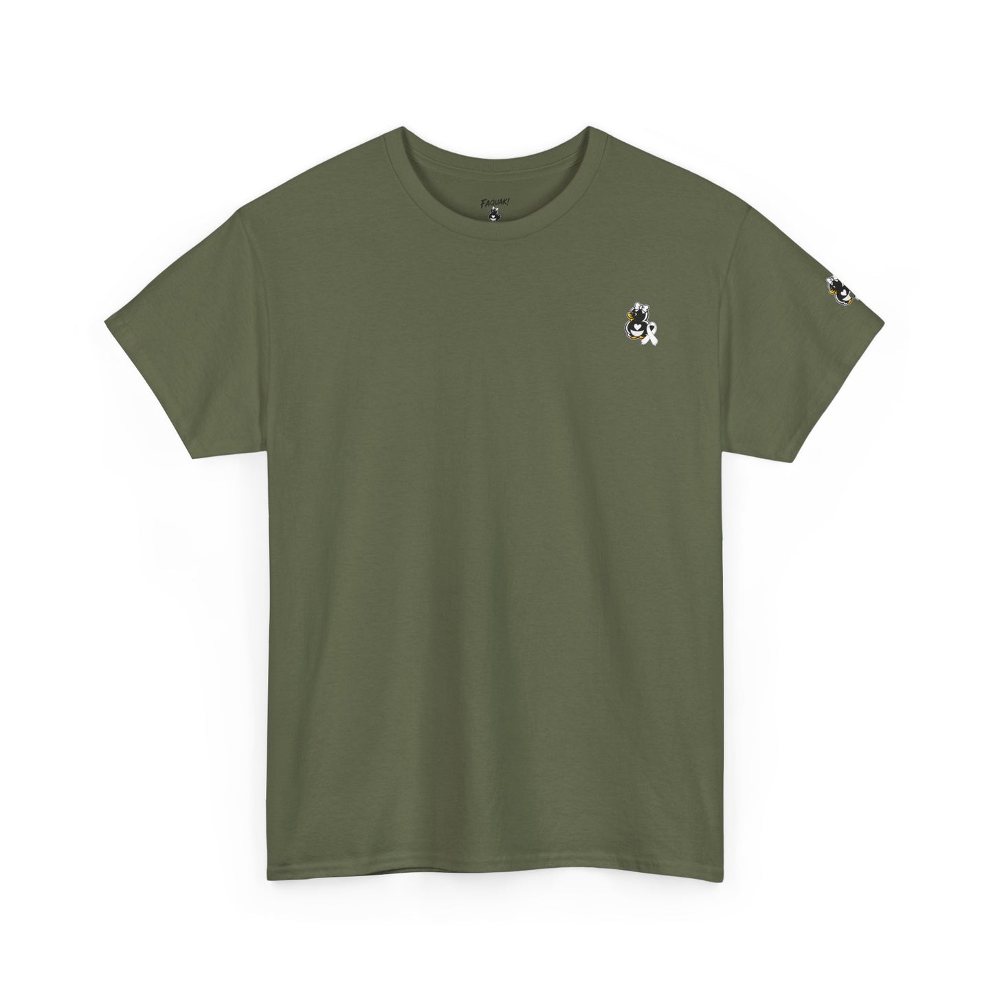 Heavy Cotton Tee.  Lung Cancer Awareness.