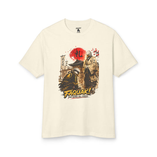 Samurai Duck Graphic Tee — "FAQUAK! You Broke All Rules" Vintage Japan-Inspired T-Shirt