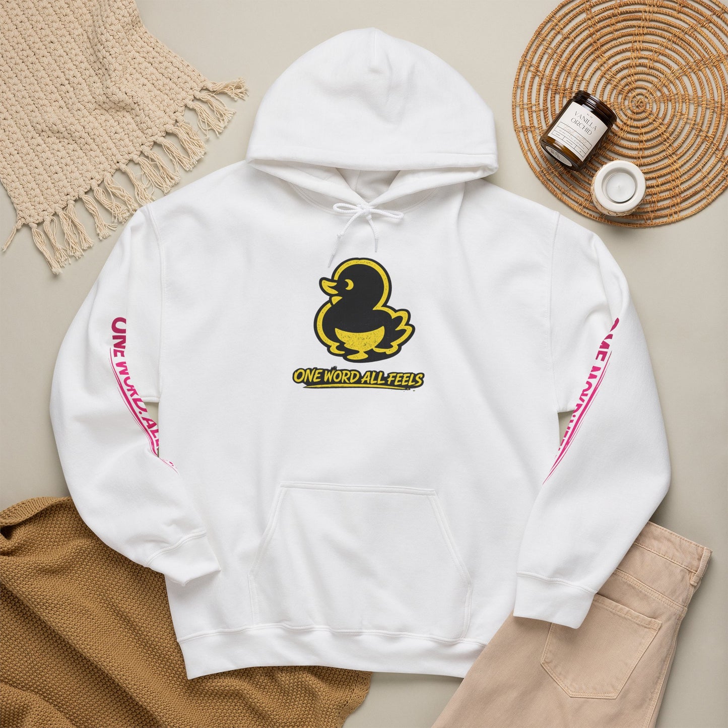 Duck Graphic Hoodie — “FAQUAK!” One Word All Feels Streetwear Hoodie