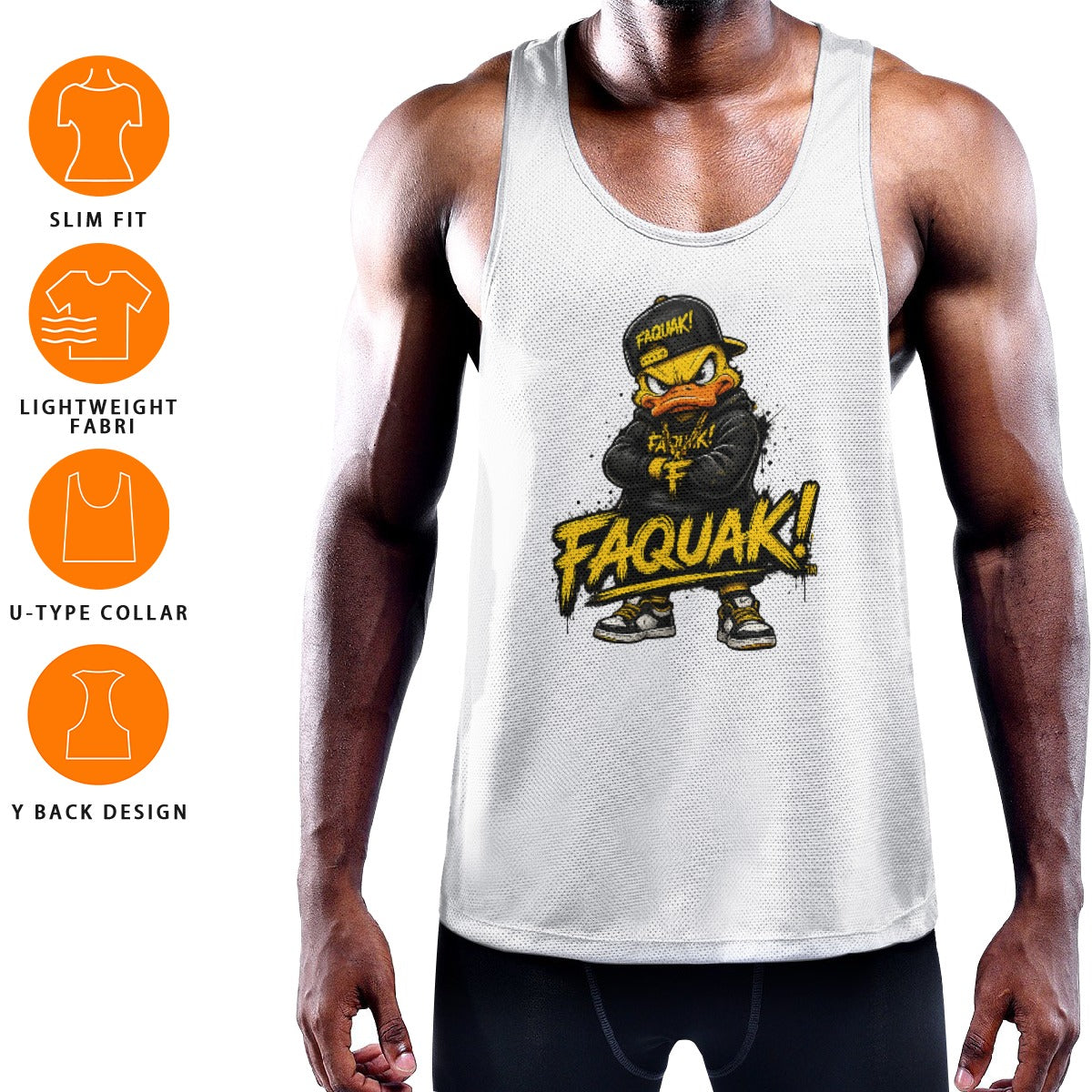 All-Over Print Men's Slim Y-Back Muscle Tank Top