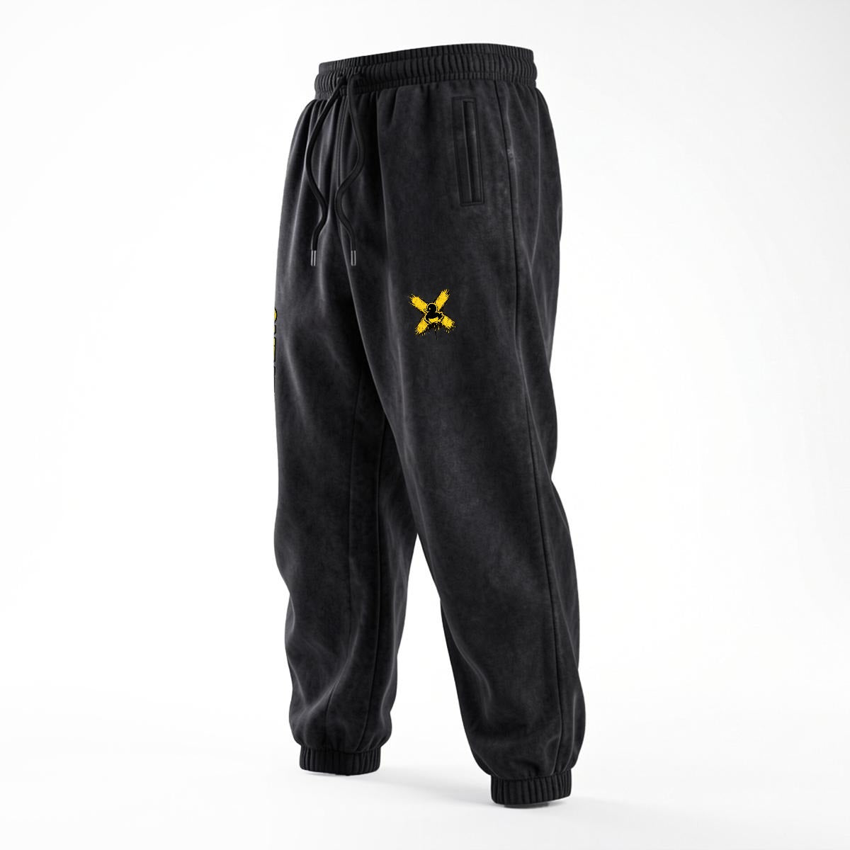 Heavyweight Fleece-Lined Washed Jogger Pants for Men|355GSM DTG