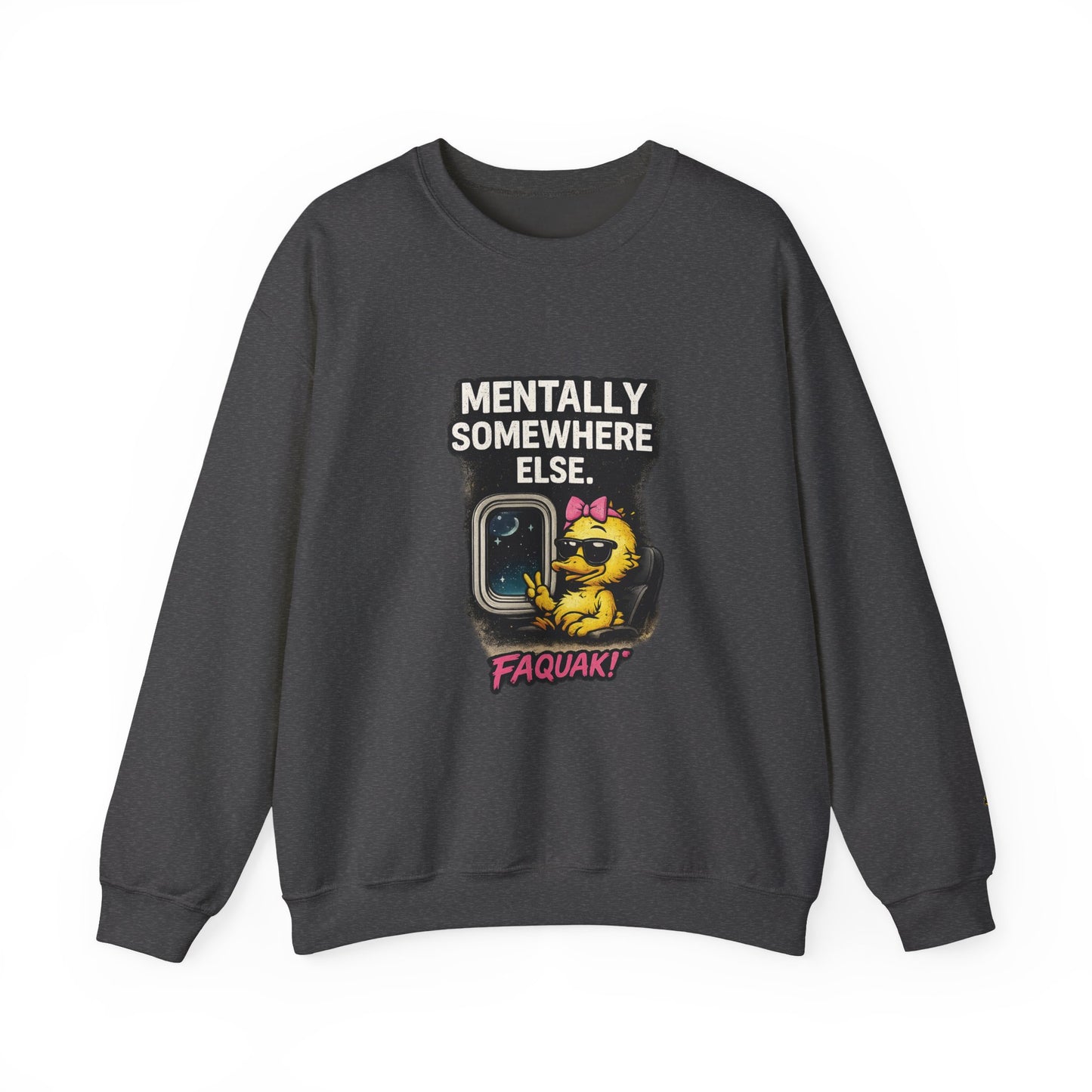 I Don’t Trip I Glide Crewneck Sweatshirt — Cute Skate Duck Graphic