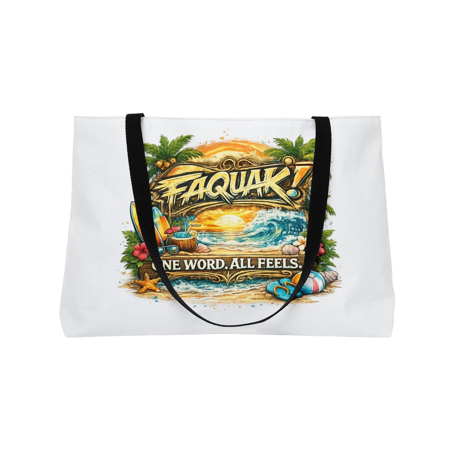 Weekender Tote Bag — “Weekend Forecast: 100% Chance of Doing Nothing” Beach Vacation Tote