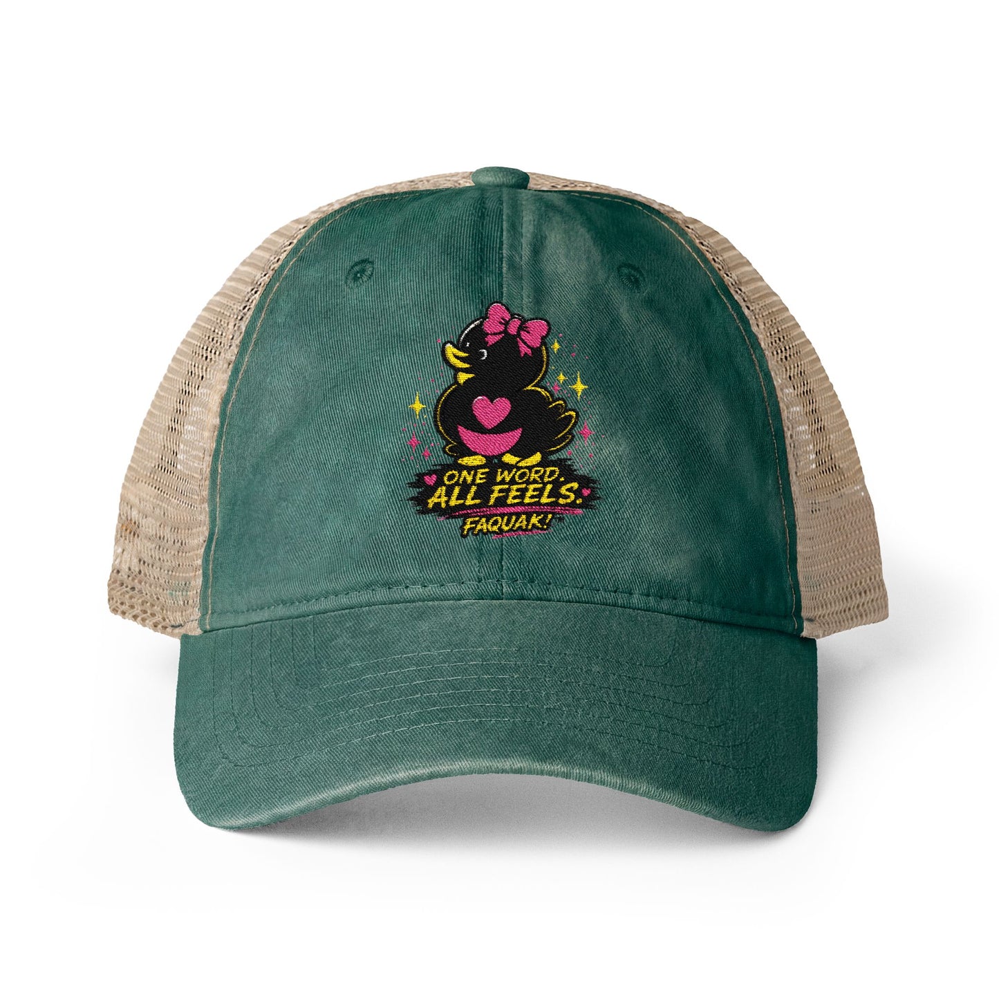 Faquak! Women's Washed Mesh-Back Cap