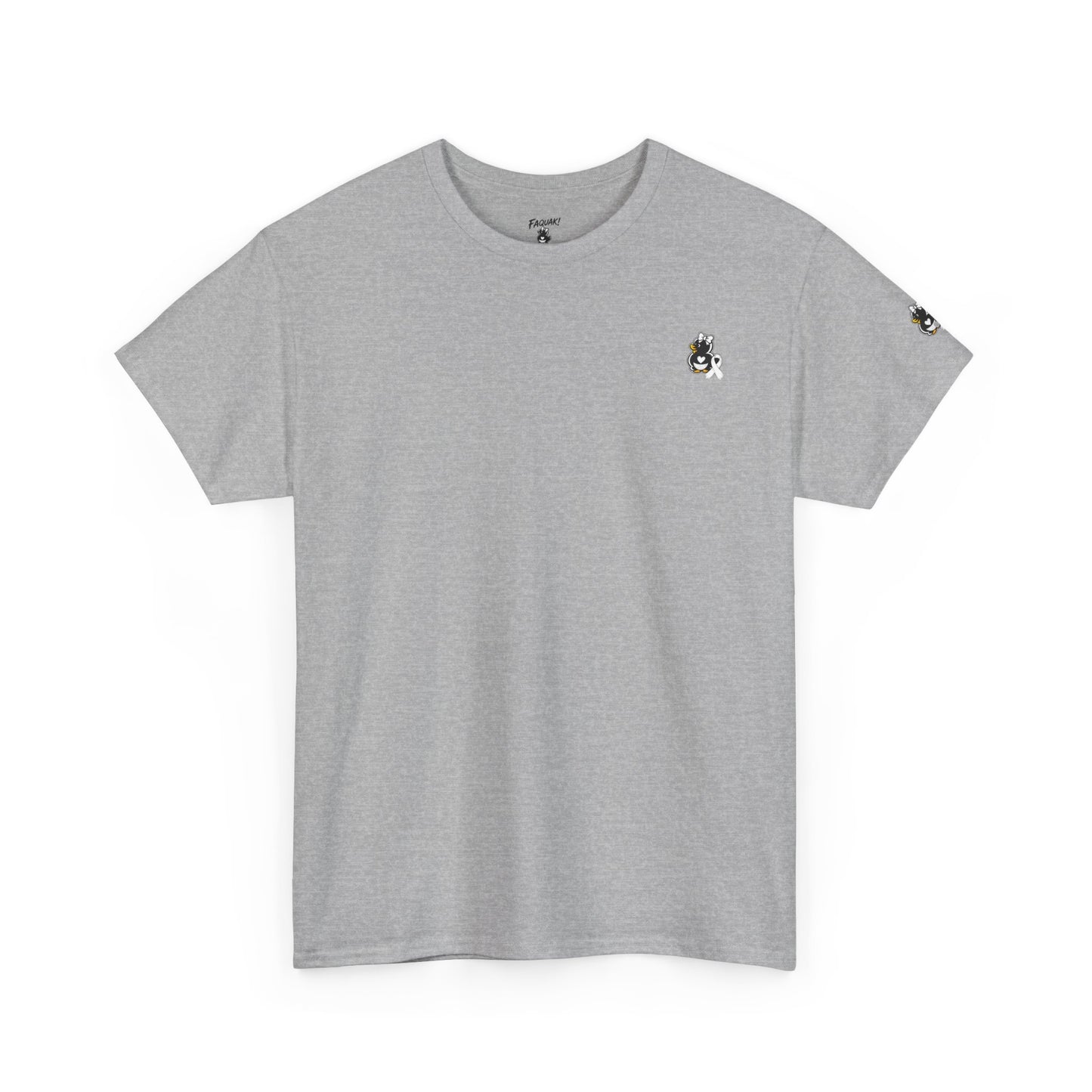 Heavy Cotton Tee.  Lung Cancer Awareness.