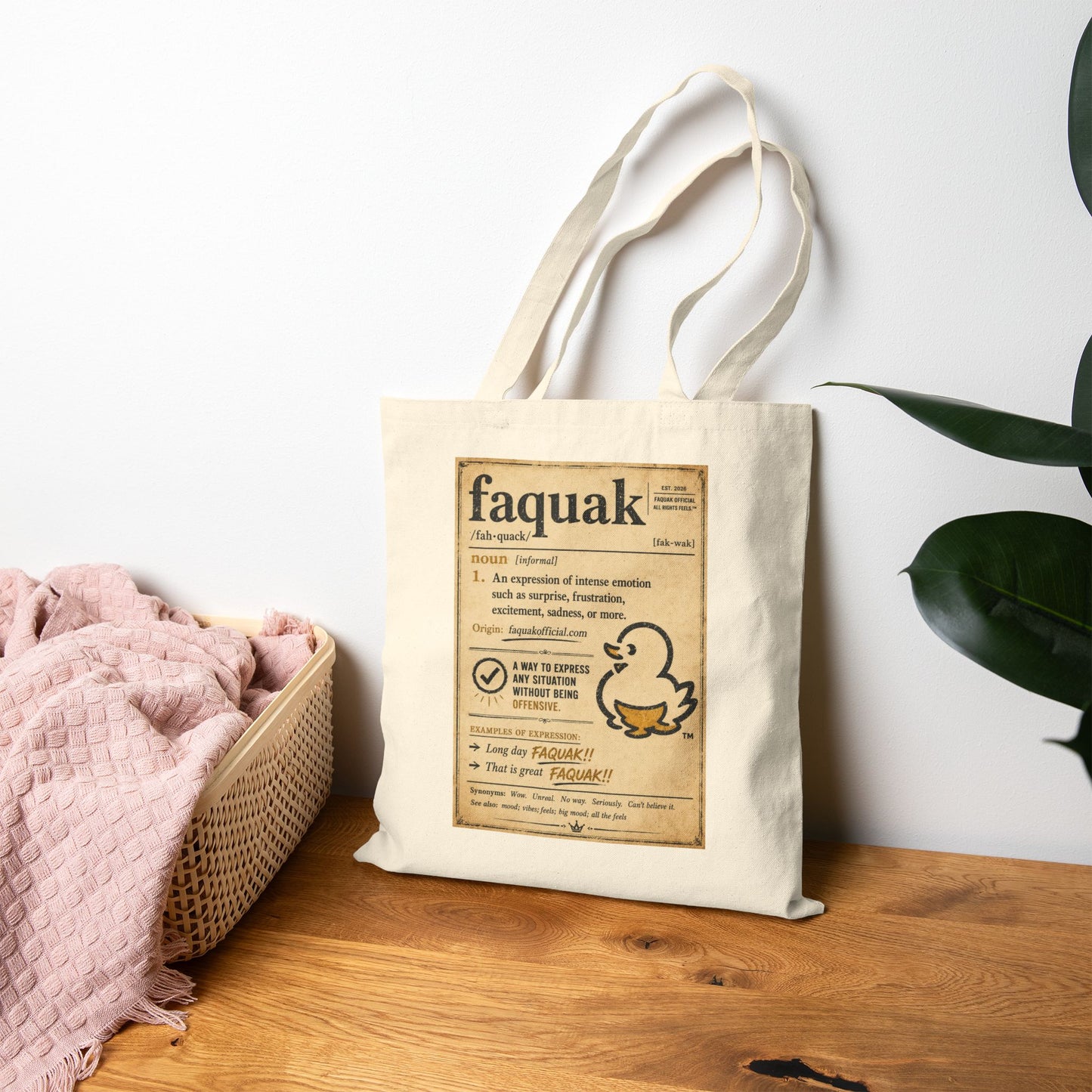 Faquak! Cotton Canvas Tote Bag