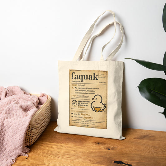 Faquak! Cotton Canvas Tote Bag