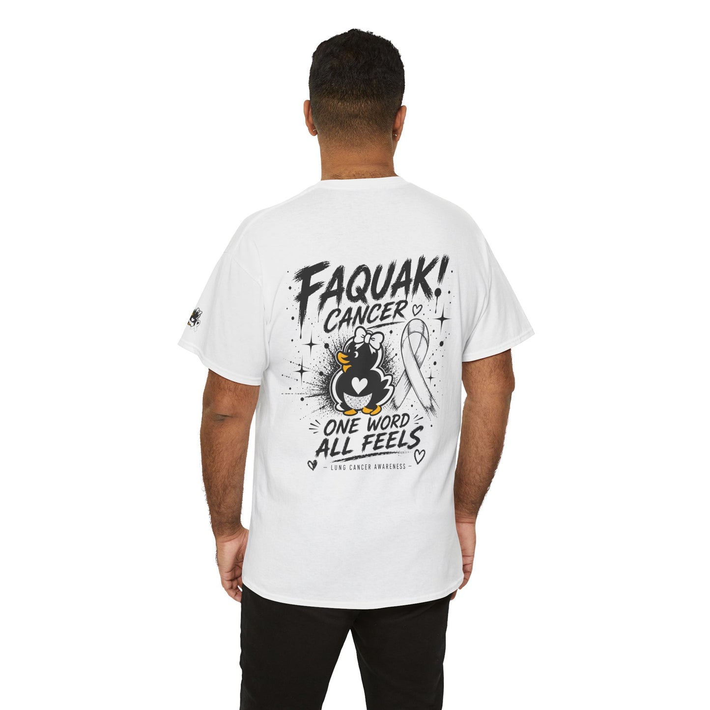 Heavy Cotton Tee.  Lung Cancer Awareness.