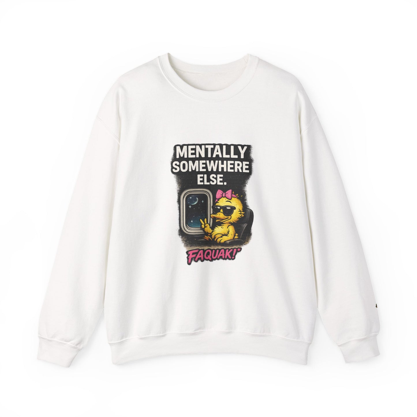 I Don’t Trip I Glide Crewneck Sweatshirt — Cute Skate Duck Graphic