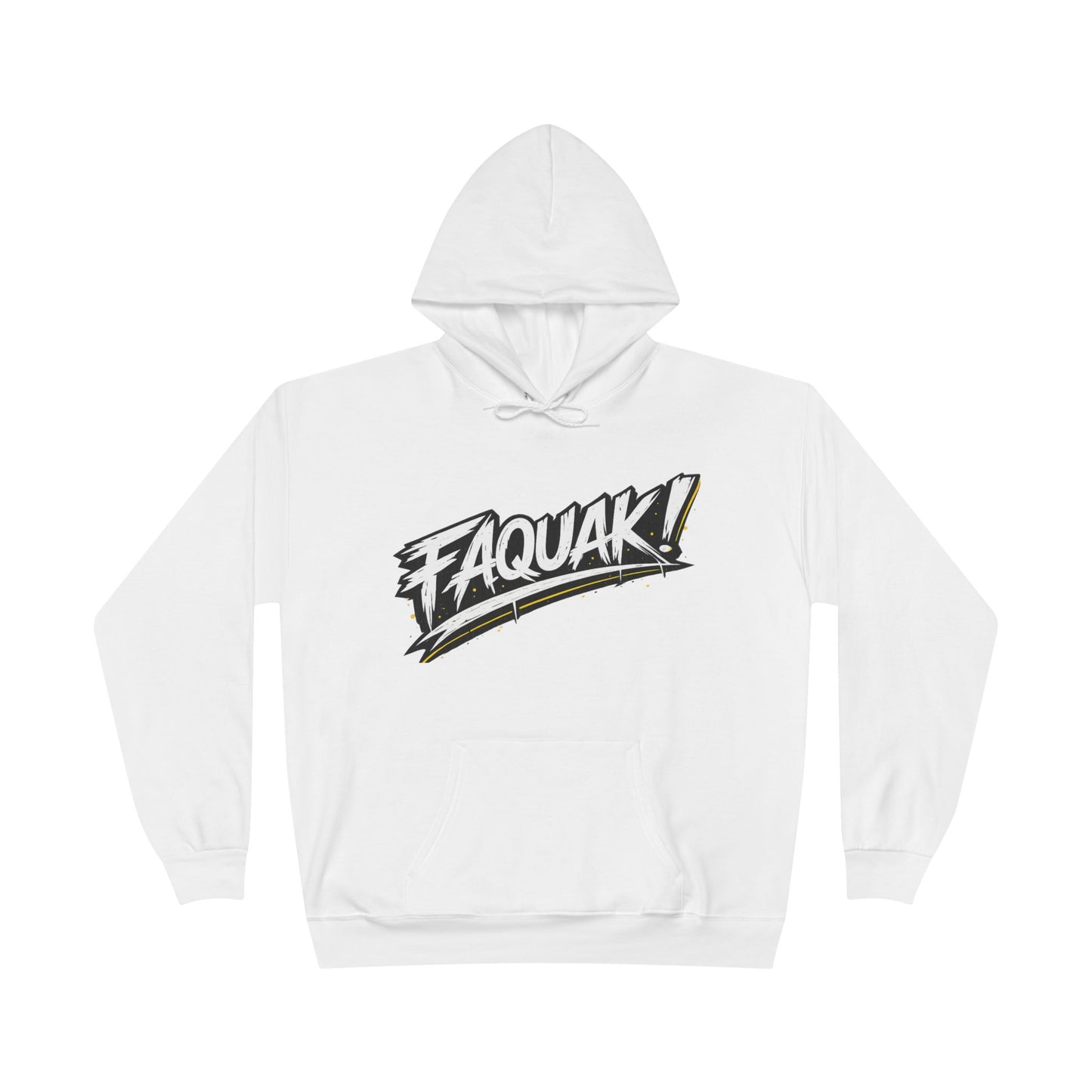 Faquak Graphic Hoodie – "Keep Living It, Keep Faquaking" Streetwear Pullover