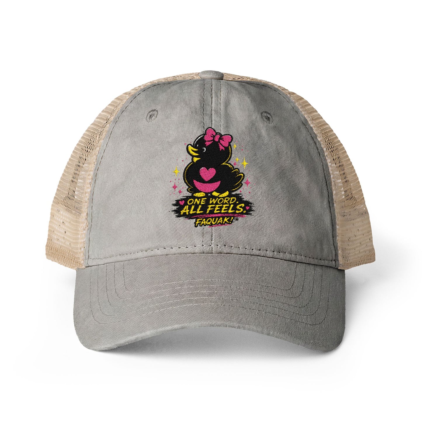 Faquak! Women's Washed Mesh-Back Cap