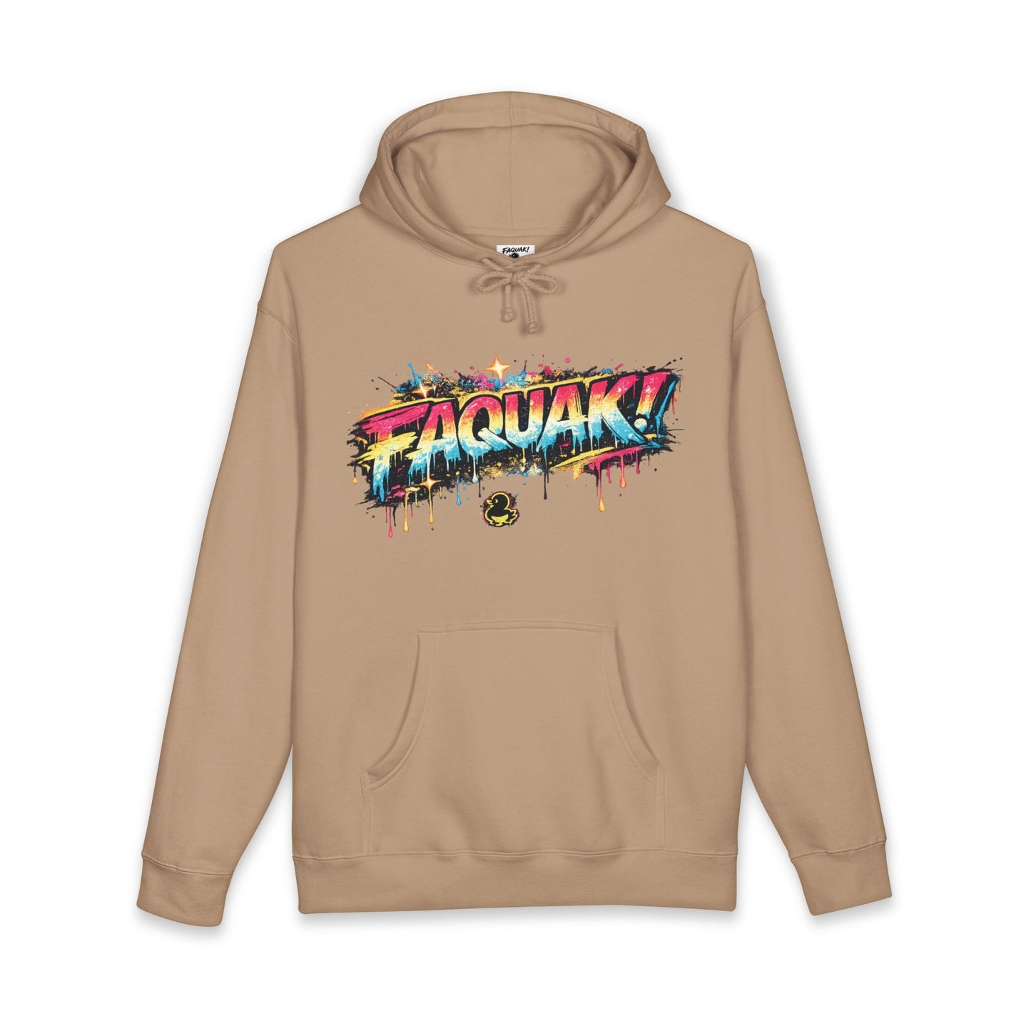 Graffiti "ZAQUAK!" Hoodie - Colorful Streetwear Pullover