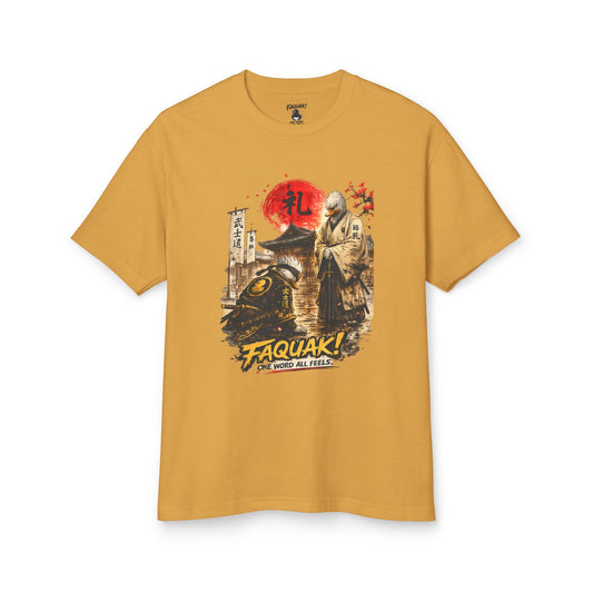 Samurai Duck Graphic Tee — "FAQUAK! You Broke All Rules" Vintage Japan-Inspired T-Shirt