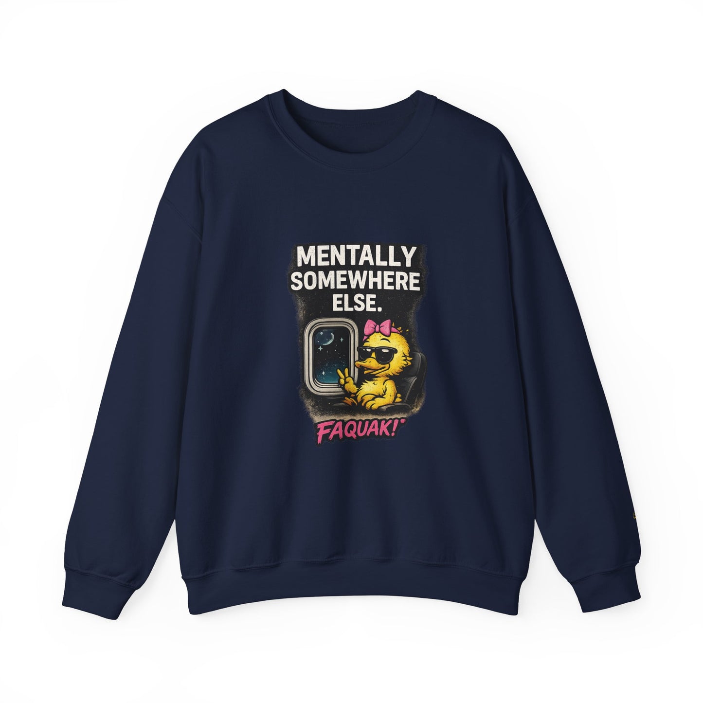 I Don’t Trip I Glide Crewneck Sweatshirt — Cute Skate Duck Graphic