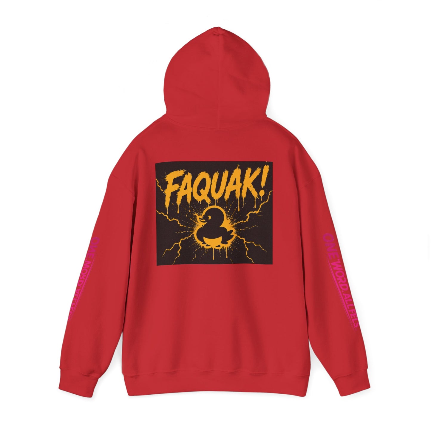 Duck Graphic Hoodie — “FAQUAK!” One Word All Feels Streetwear Hoodie
