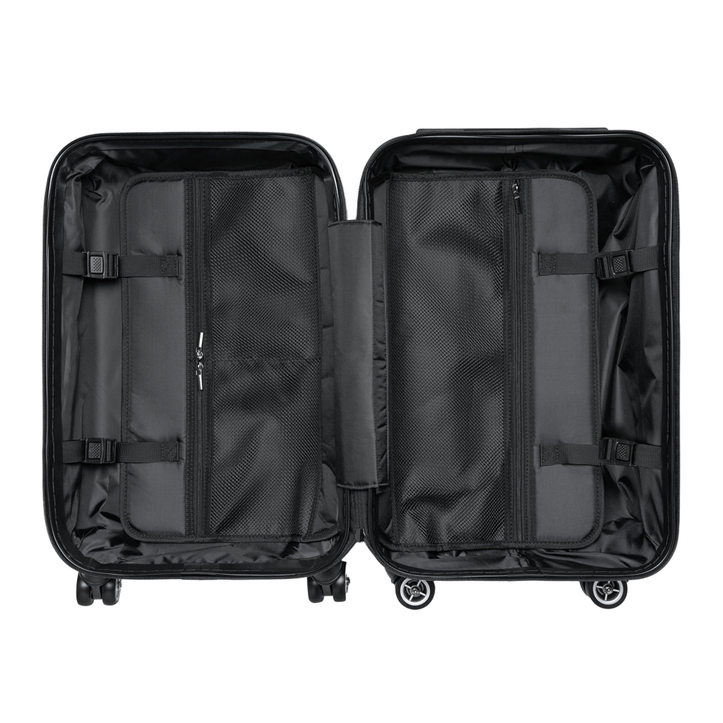 Black Faquak! Duck Heart Print Carry-On Luggage