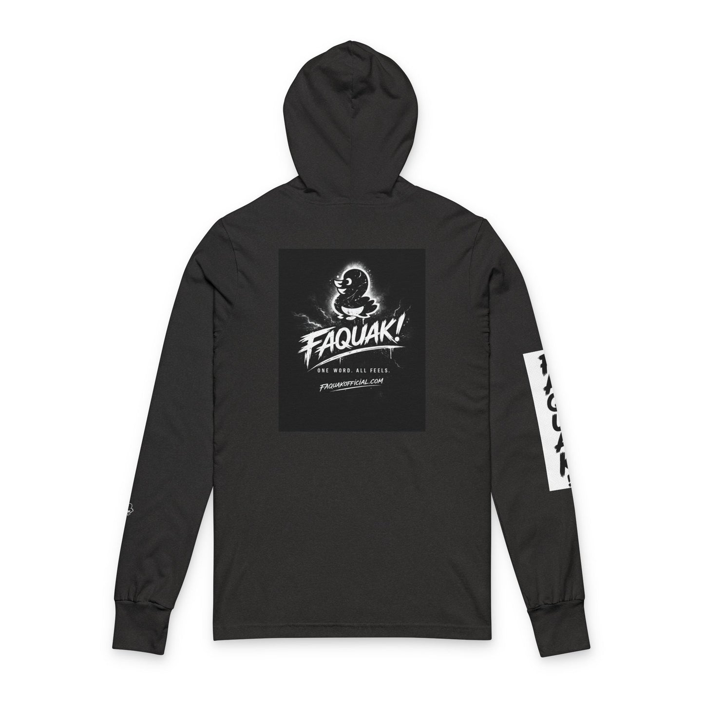 Faquak Graphic Hoodie Tee — Streetwear Long-Sleeve Hooded Shirt