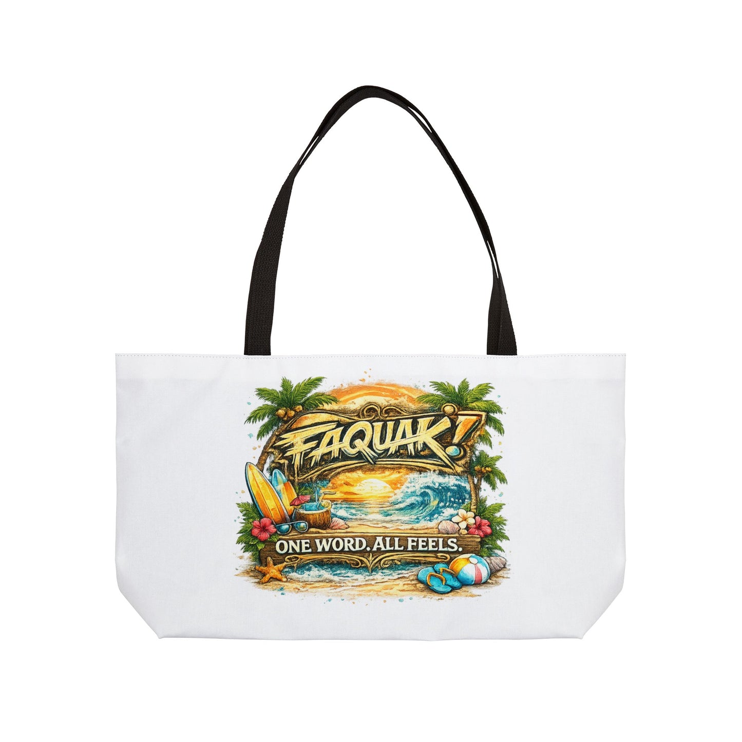 Weekender Tote Bag — “Weekend Forecast: 100% Chance of Doing Nothing” Beach Vacation Tote