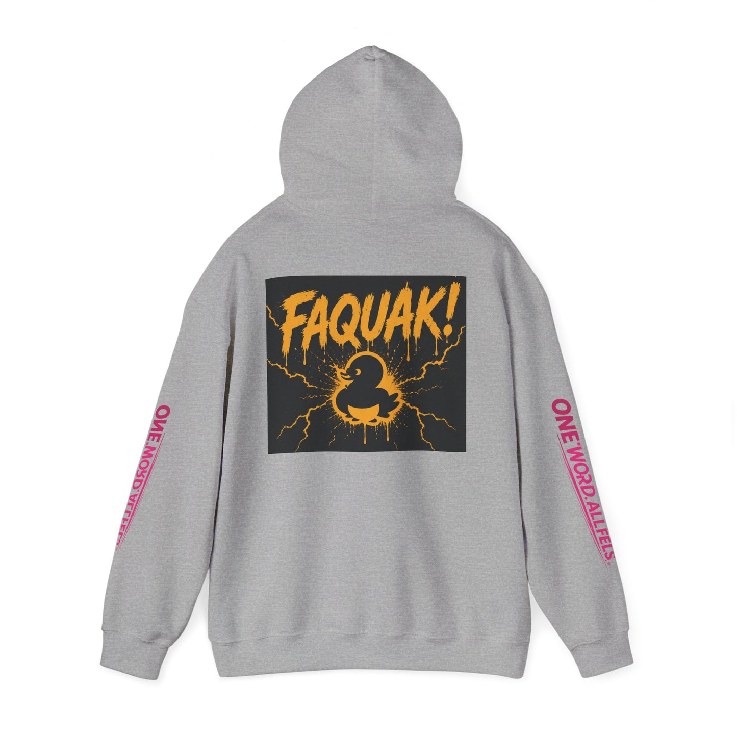 Duck Graphic Hoodie — “FAQUAK!” One Word All Feels Streetwear Hoodie