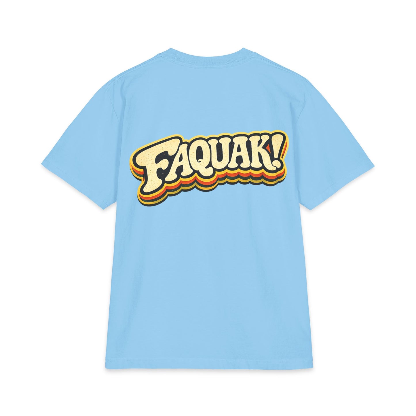 One Word, All Feels T‑Shirt – Retro Script 'FAQUAK!' Graphic Tee
