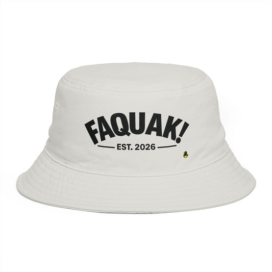 Bucket Hat — 'FAQUAK! Est. 2026' Embroidered Novelty Bucket Hat