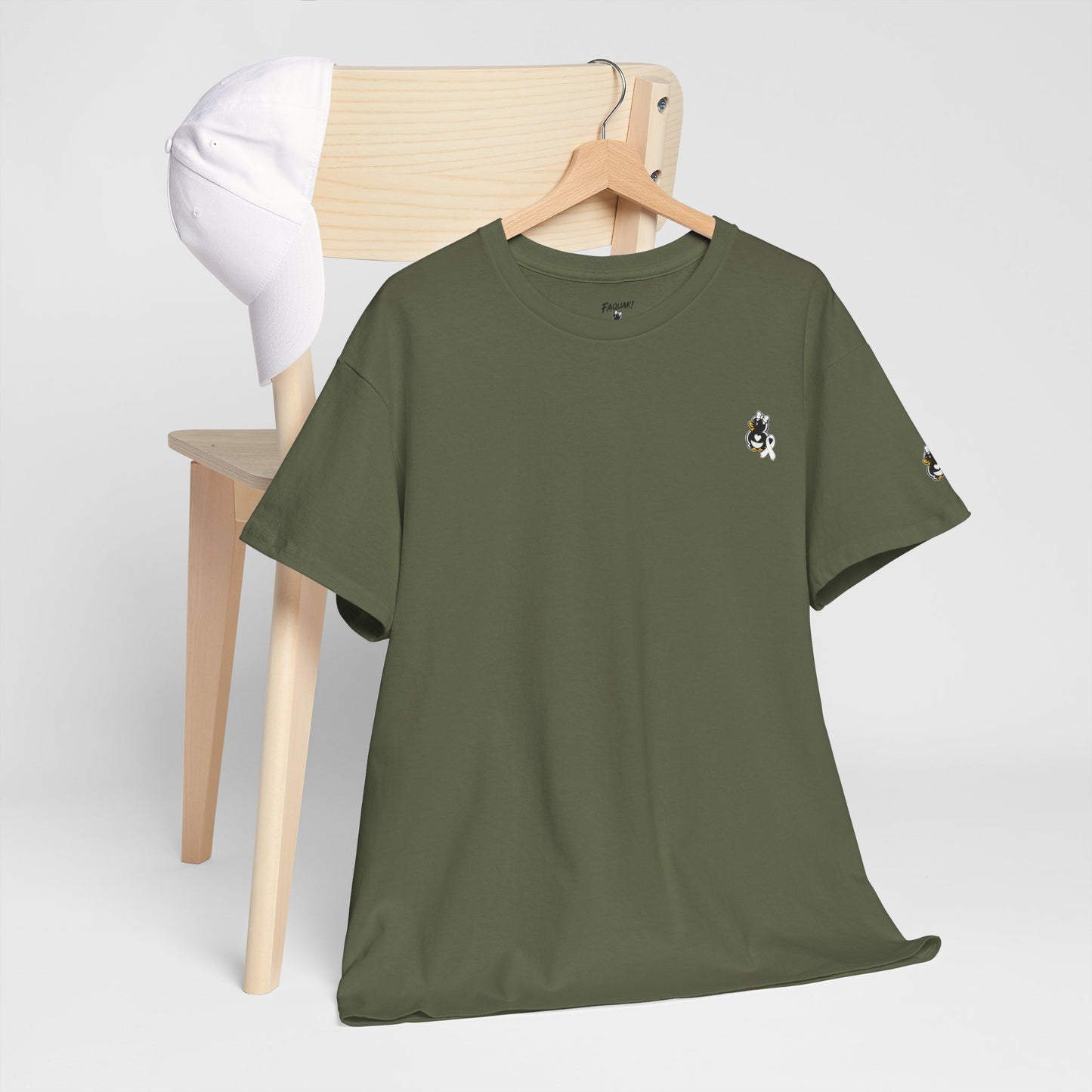 Heavy Cotton Tee.  Lung Cancer Awareness.