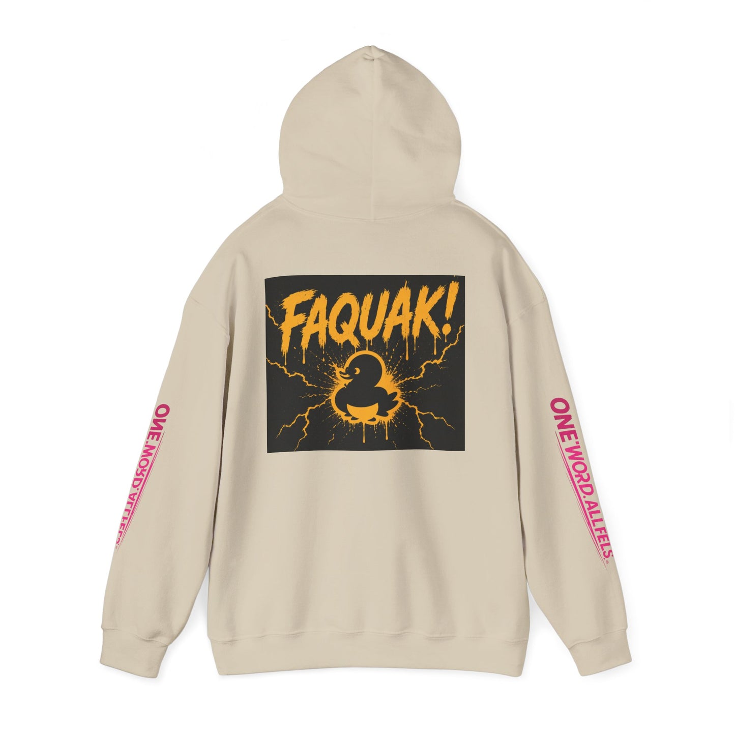 Duck Graphic Hoodie — “FAQUAK!” One Word All Feels Streetwear Hoodie