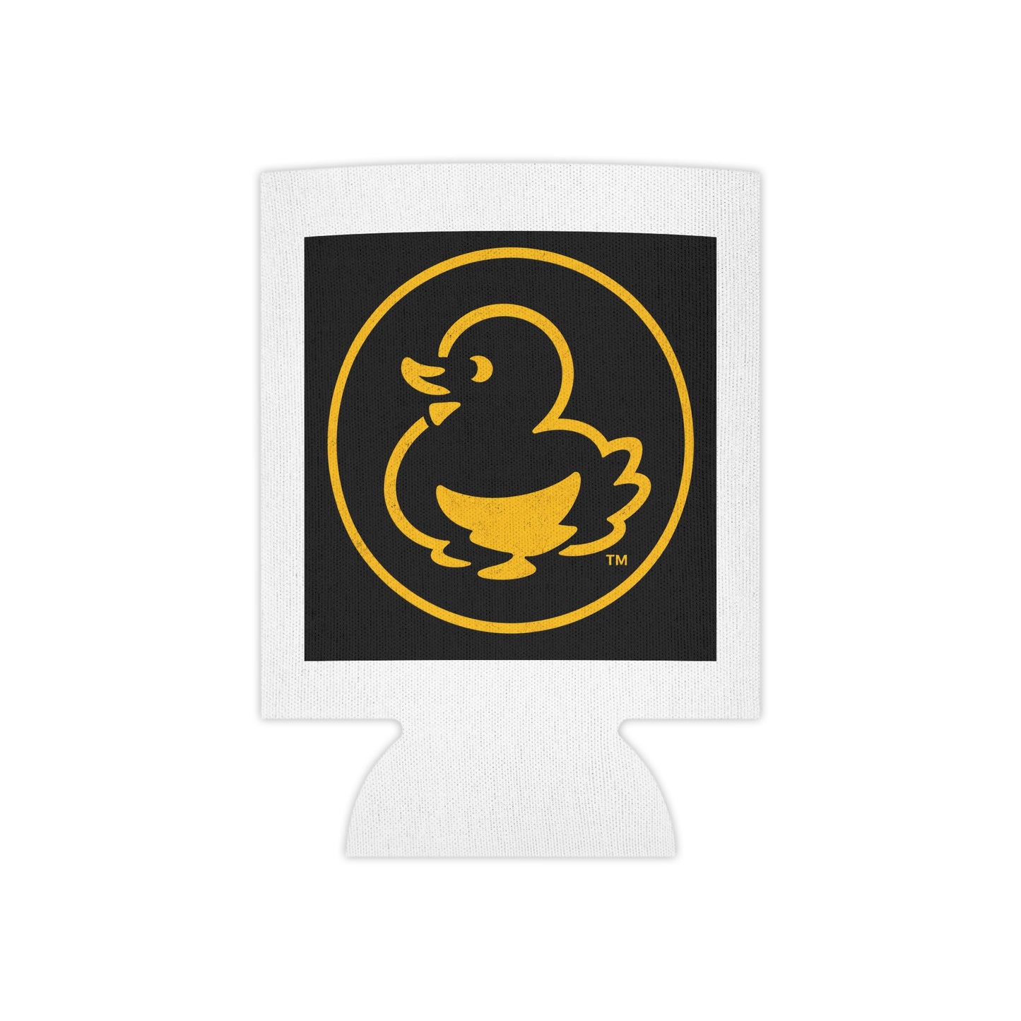 Can Cooler — 'faquak' Definition & Yellow Duck Logo Drink Koozie