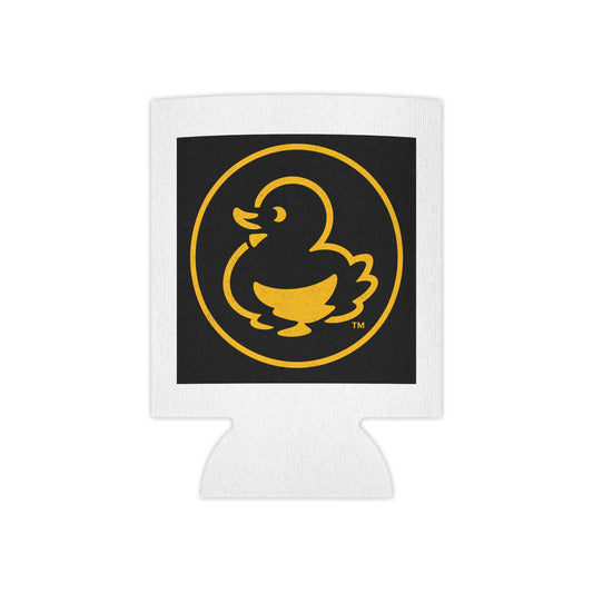 Can Cooler — 'faquak' Definition & Yellow Duck Logo Drink Koozie