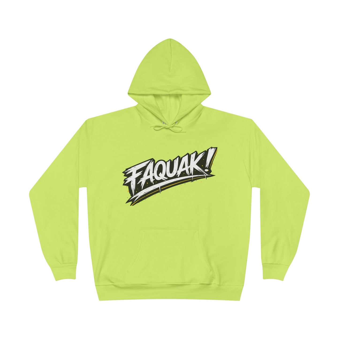Faquak Graphic Hoodie – "Keep Living It, Keep Faquaking" Streetwear Pullover
