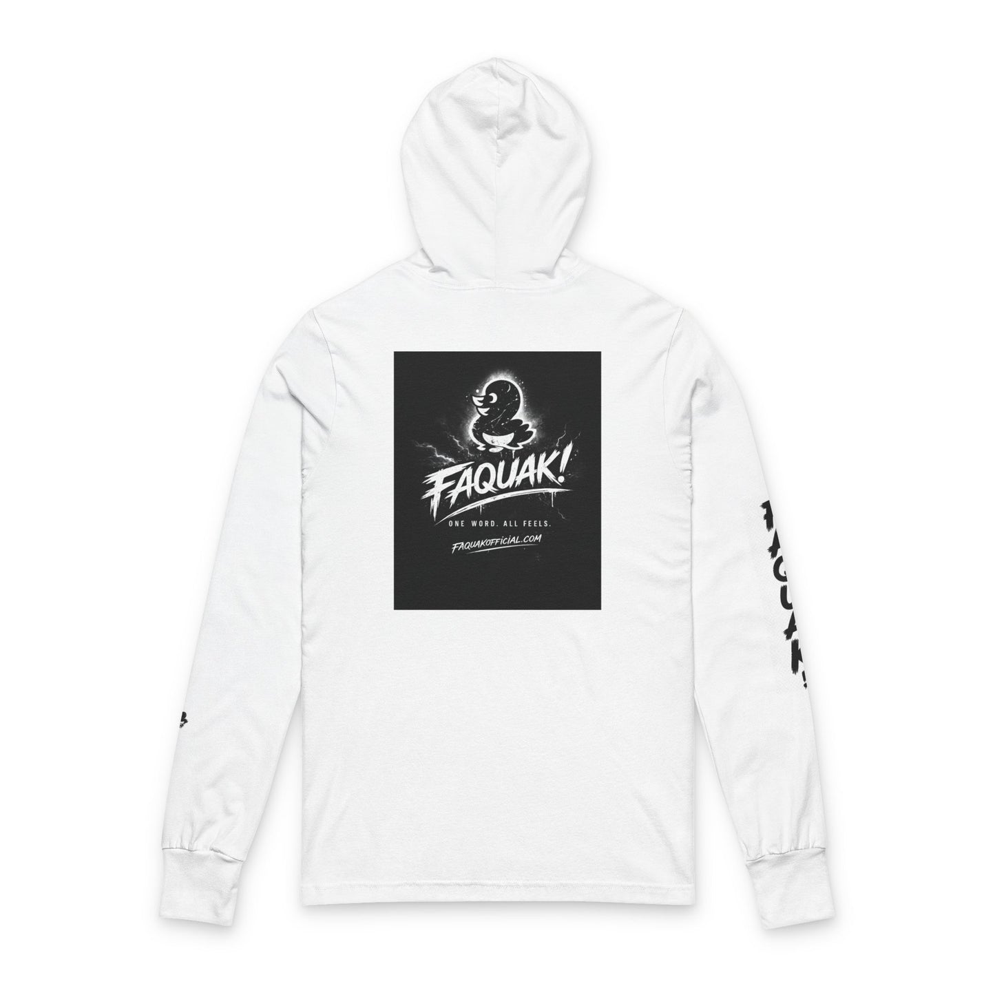 Faquak Graphic Hoodie Tee — Streetwear Long-Sleeve Hooded Shirt