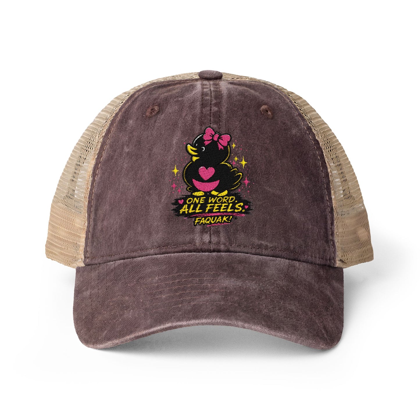 Faquak! Women's Washed Mesh-Back Cap